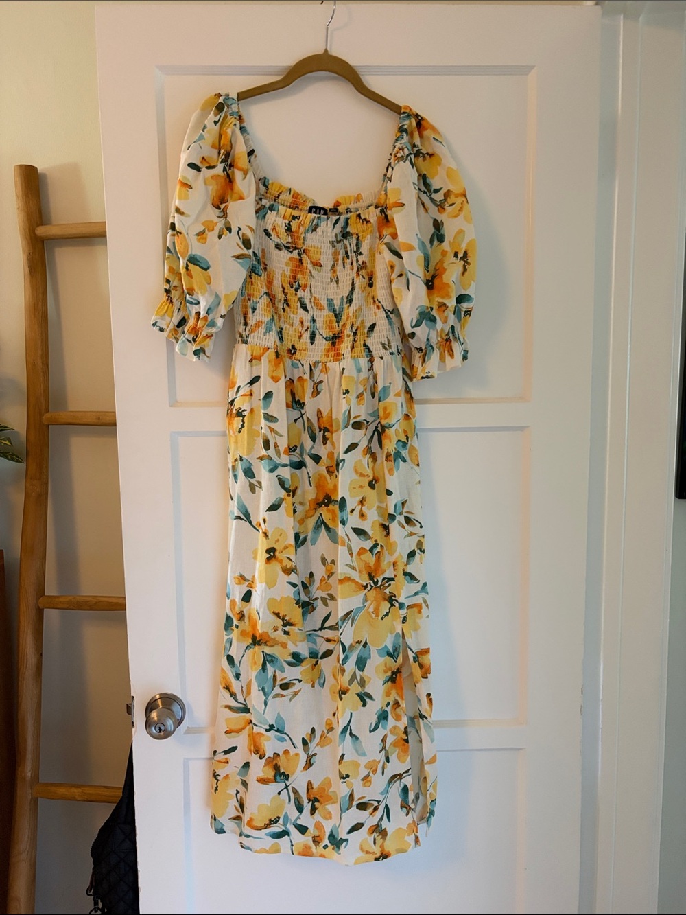 GAP Yellow & Green Floral Maxi Dress